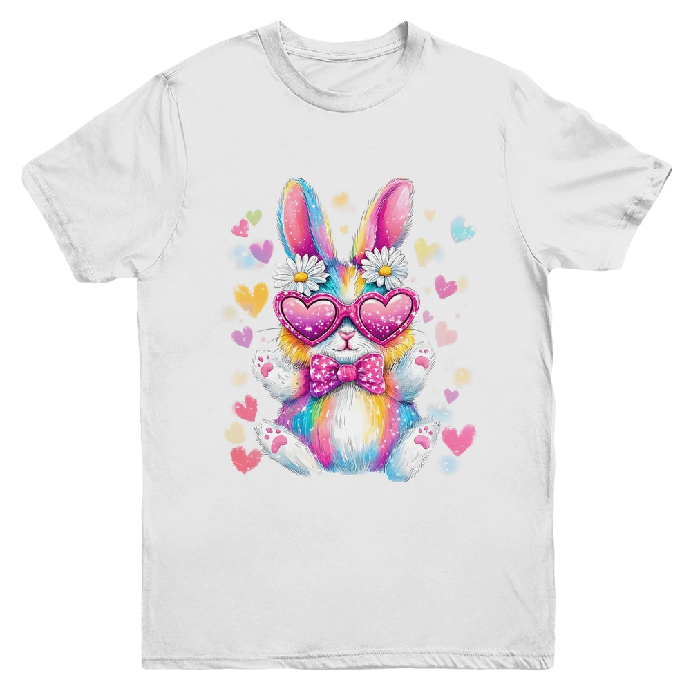 Cute Coquette Tie Dye Rabbit Easter Bunny Women Girl Kids Youth Shirt | siriusteestore