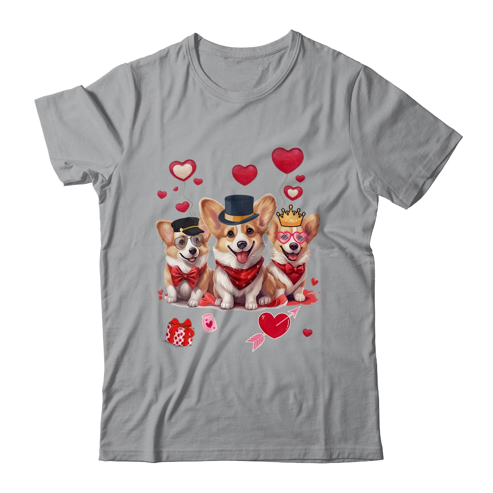 Cute Corgi Valentine's Day Heart Pet Dog Animal Lover Shirt & Tank Top | siriusteestore