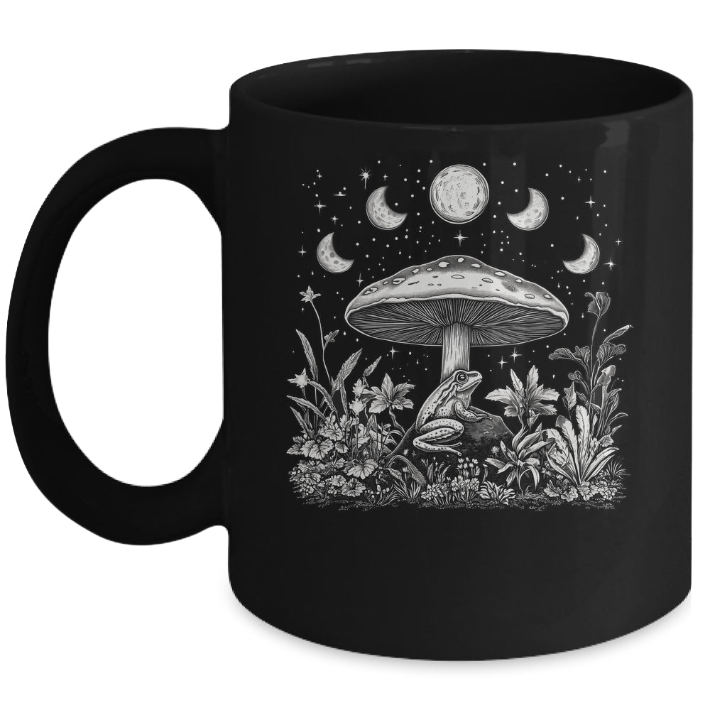 Cute Cottagecore Mushroom Frog Aesthetic Girls Women Graphic Mug | siriusteestore