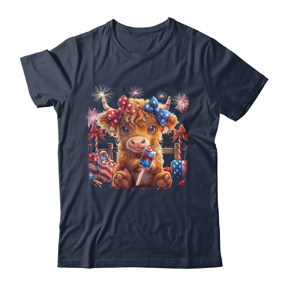 Cute Cow Popsicle 4th Of July Firework USA American Shirt & Tank Top | siriusteestore