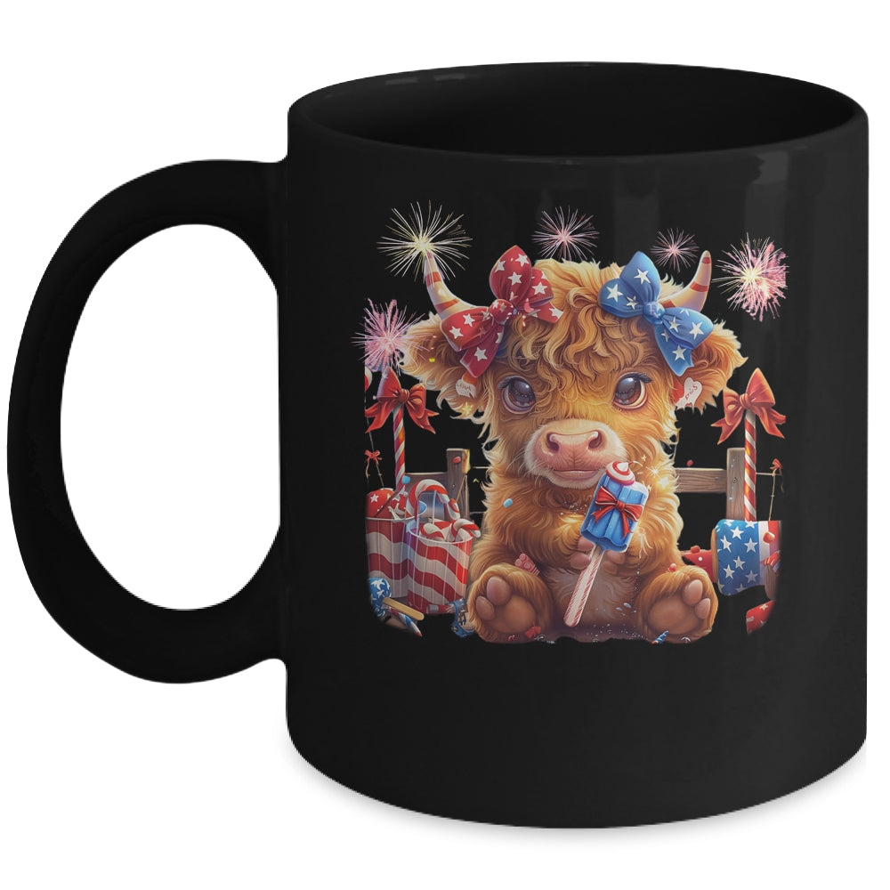 Cute Cow Popsicle 4th Of July Firework USA American Mug | siriusteestore