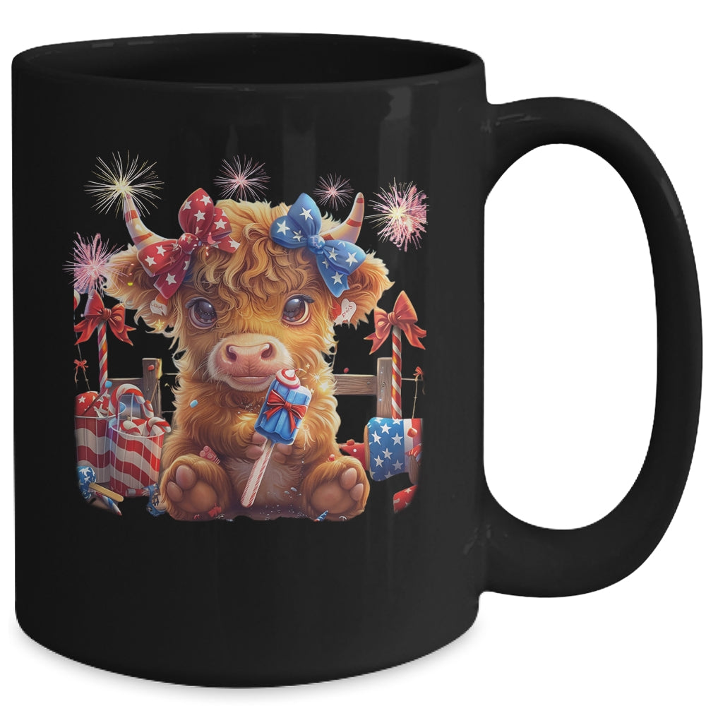 Cute Cow Popsicle 4th Of July Firework USA American Mug | siriusteestore