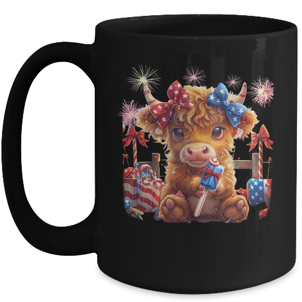 Cute Cow Popsicle 4th Of July Firework USA American Mug | siriusteestore
