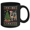 Cute Cow Ugly Christmas Tree Santa Hat Xmas Lights Farmer Mug | siriusteestore