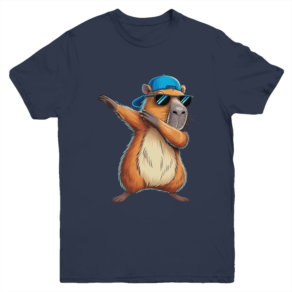 Cute Dabbing Capybara Boys Men Fun Capy Lover Kids Funny Youth Shirt | siriusteestore