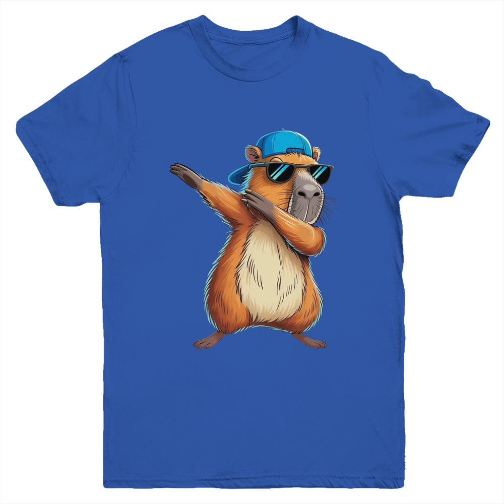 Cute Dabbing Capybara Boys Men Fun Capy Lover Kids Funny Youth Shirt | siriusteestore