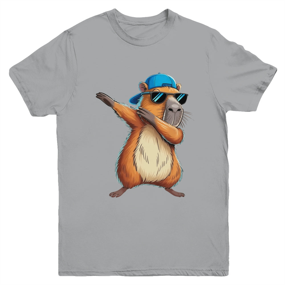 Cute Dabbing Capybara Boys Men Fun Capy Lover Kids Funny Youth Shirt | siriusteestore