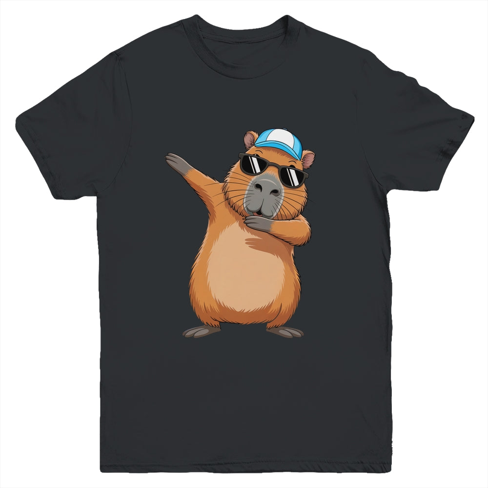 Cute Dabbing Capybara Boys Men Funny Capy Lover Kids Youth Shirt | siriusteestore