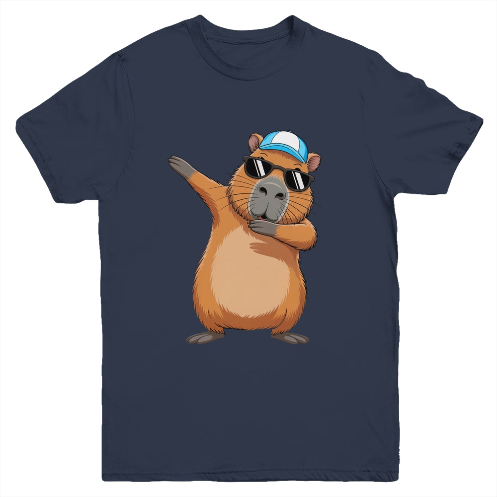 Cute Dabbing Capybara Boys Men Funny Capy Lover Kids Youth Shirt | siriusteestore