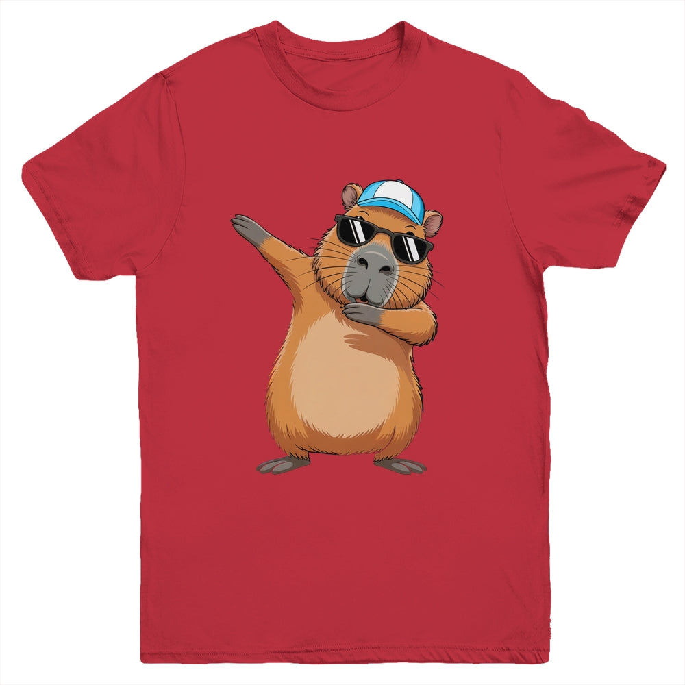 Cute Dabbing Capybara Boys Men Funny Capy Lover Kids Youth Shirt | siriusteestore