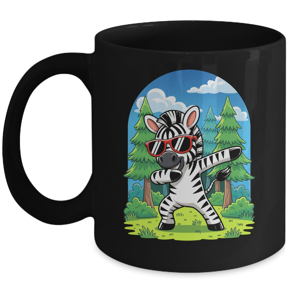 Cute Dabbing Zebra Costume Kids Girls Boys Animal Print Mug | siriusteestore