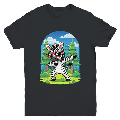 Cute Dabbing Zebra Costume Kids Girls Boys Animal Print Youth Shirt | siriusteestore