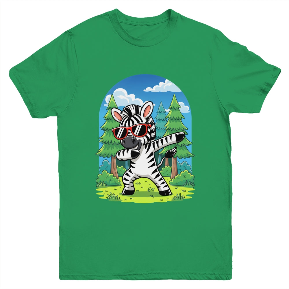 Cute Dabbing Zebra Costume Kids Girls Boys Animal Print Youth Shirt | siriusteestore
