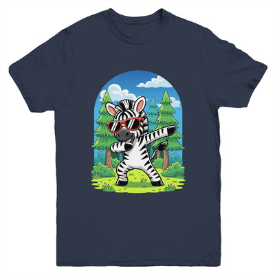 Cute Dabbing Zebra Costume Kids Girls Boys Animal Print Youth Shirt | siriusteestore