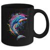 Cute Dolphin Design Colorful Art Aquatic Lovers Women Kids Mug | siriusteestore