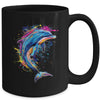 Cute Dolphin Design Colorful Art Aquatic Lovers Women Kids Mug | siriusteestore