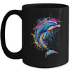Cute Dolphin Design Colorful Art Aquatic Lovers Women Kids Mug | siriusteestore