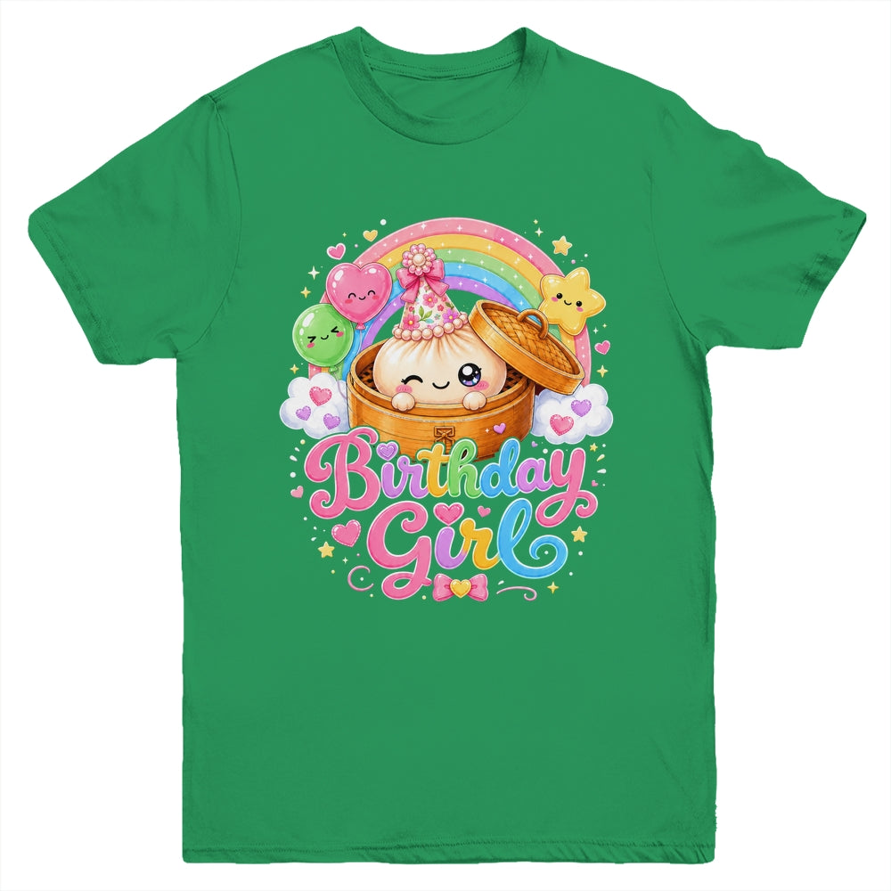 Cute Dumpling Birthday Girl Kawaii Pastel Anime Lovers Kids Youth Shirt | siriusteestore