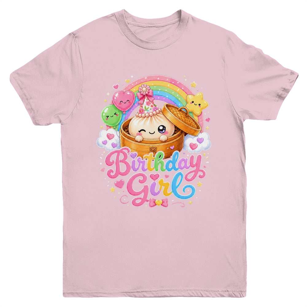 Cute Dumpling Birthday Girl Kawaii Pastel Anime Lovers Kids Youth Shirt | siriusteestore