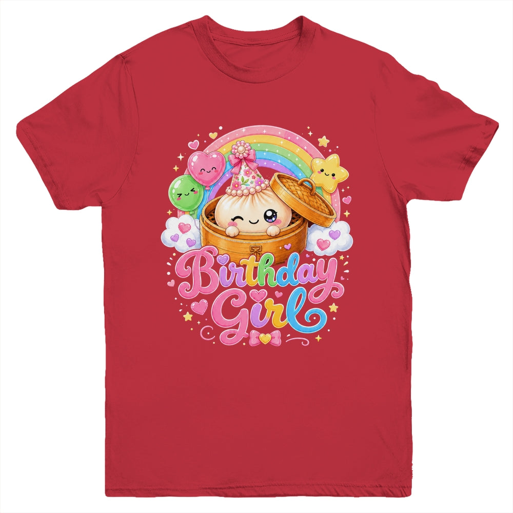 Cute Dumpling Birthday Girl Kawaii Pastel Anime Lovers Kids Youth Shirt | siriusteestore