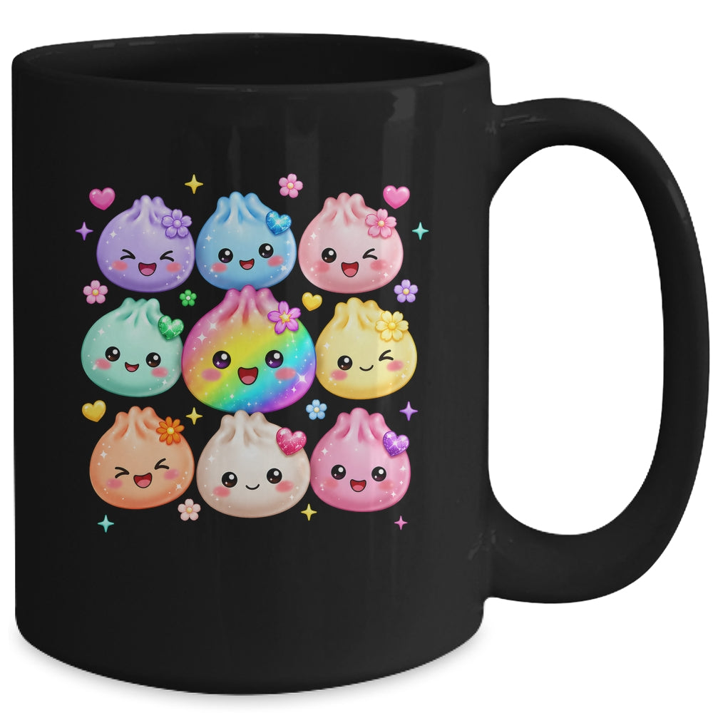 Cute Dumpling Kawaii Pastel Rainbow Anime Birthday Girl Kids Mug | siriusteestore