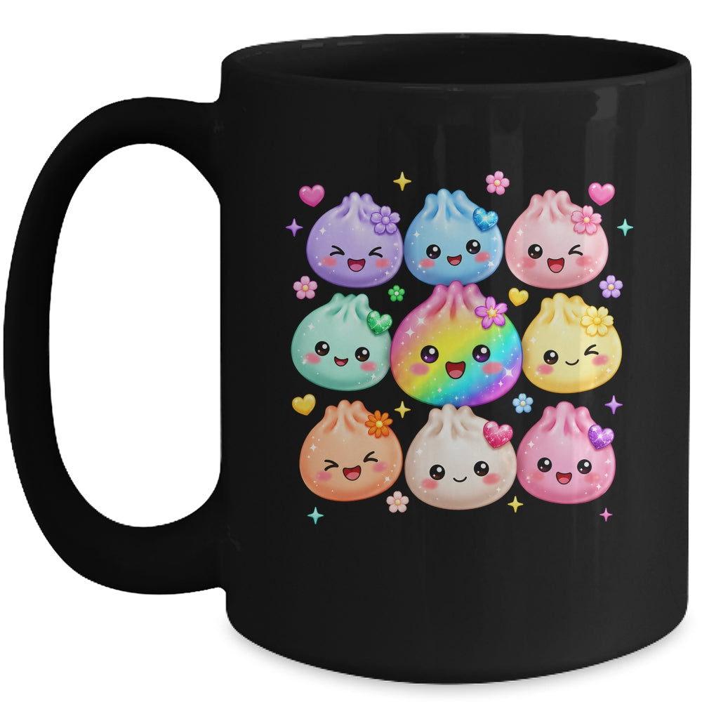 Cute Dumpling Kawaii Pastel Rainbow Anime Birthday Girl Kids Mug | siriusteestore