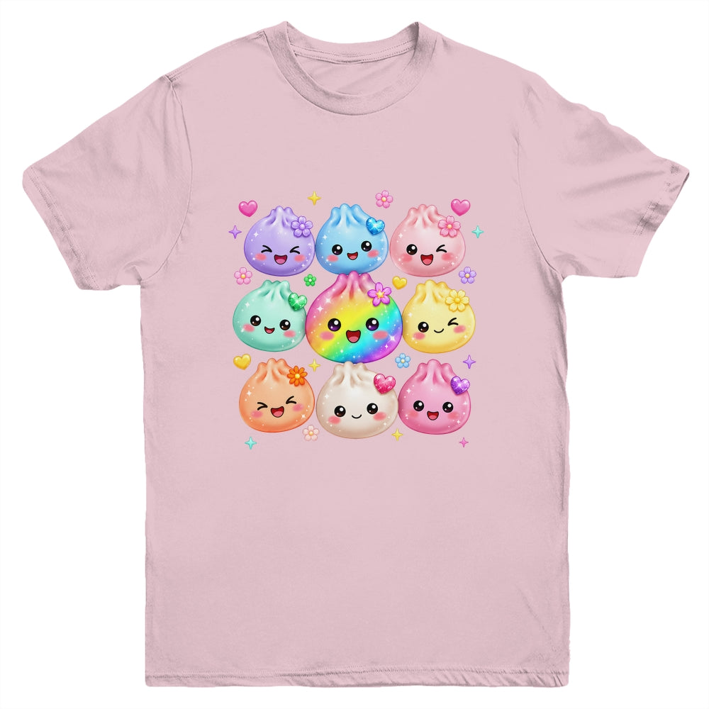 Cute Dumpling Kawaii Pastel Rainbow Anime Birthday Girl Kids Youth Shirt | siriusteestore