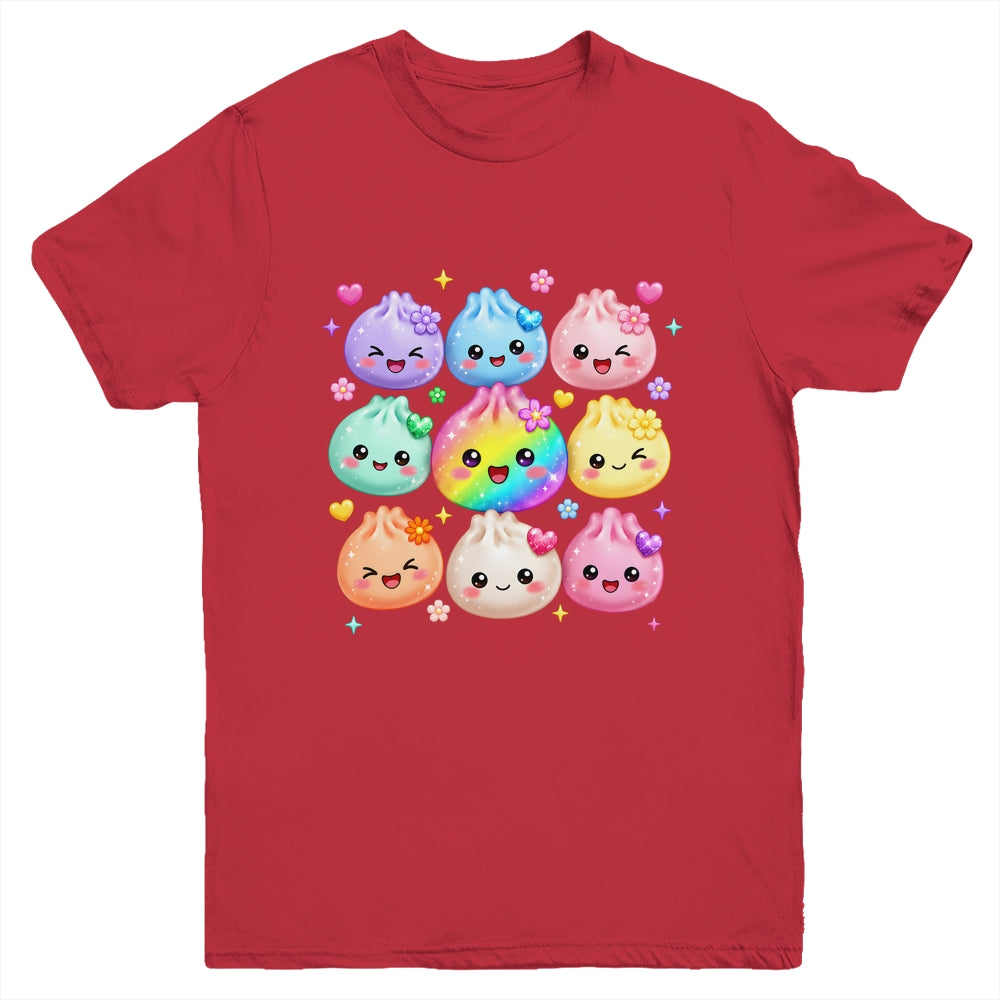 Cute Dumpling Kawaii Pastel Rainbow Anime Birthday Girl Kids Youth Shirt | siriusteestore