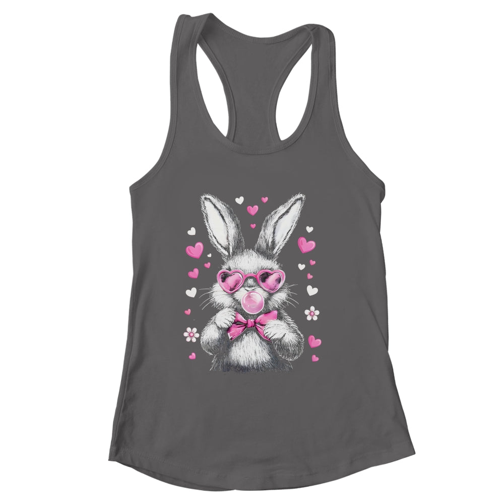Cute Easter Bunny For Girl Women Pink Rabbit Coquette Girly Shirt & Tank Top | siriusteestore