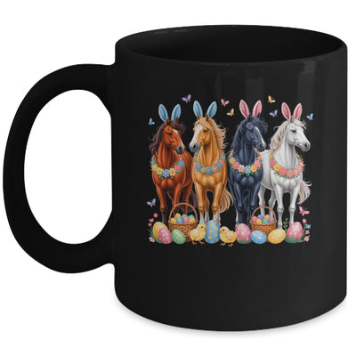 Cute Easter Horse Bunny Ears Eggs Spring Floral Girls Women Mug | siriusteestore