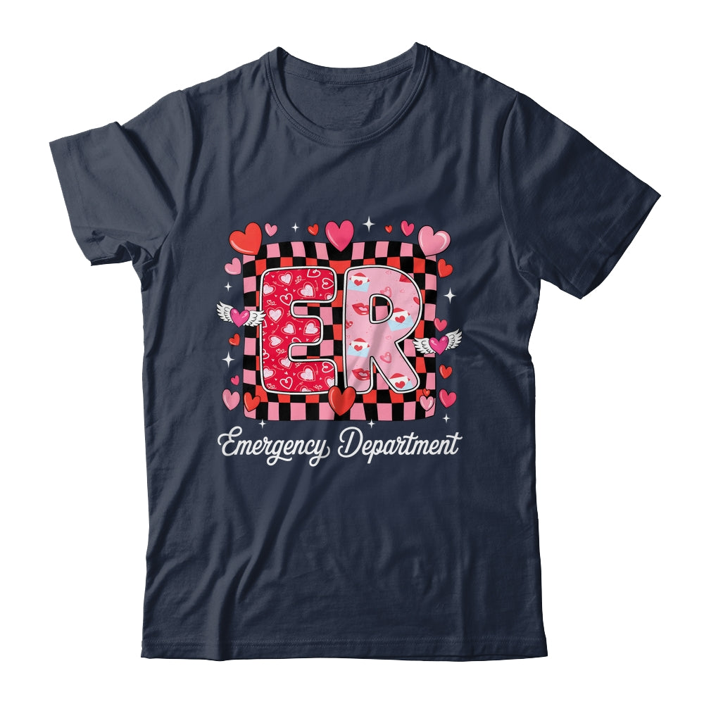 Cute Emergency Department Valentine ER Valentines Day Nurse Shirt & Tank Top | siriusteestore