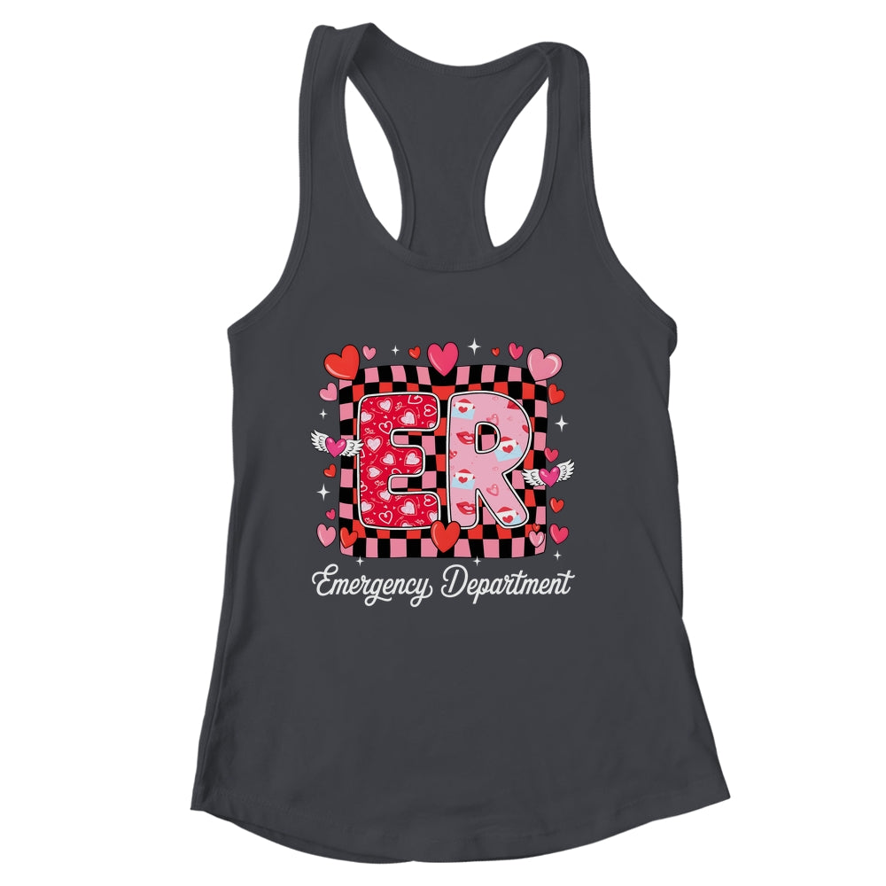 Cute Emergency Department Valentine ER Valentines Day Nurse Shirt & Tank Top | siriusteestore