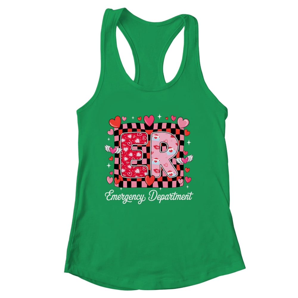 Cute Emergency Department Valentine ER Valentines Day Nurse Shirt & Tank Top | siriusteestore