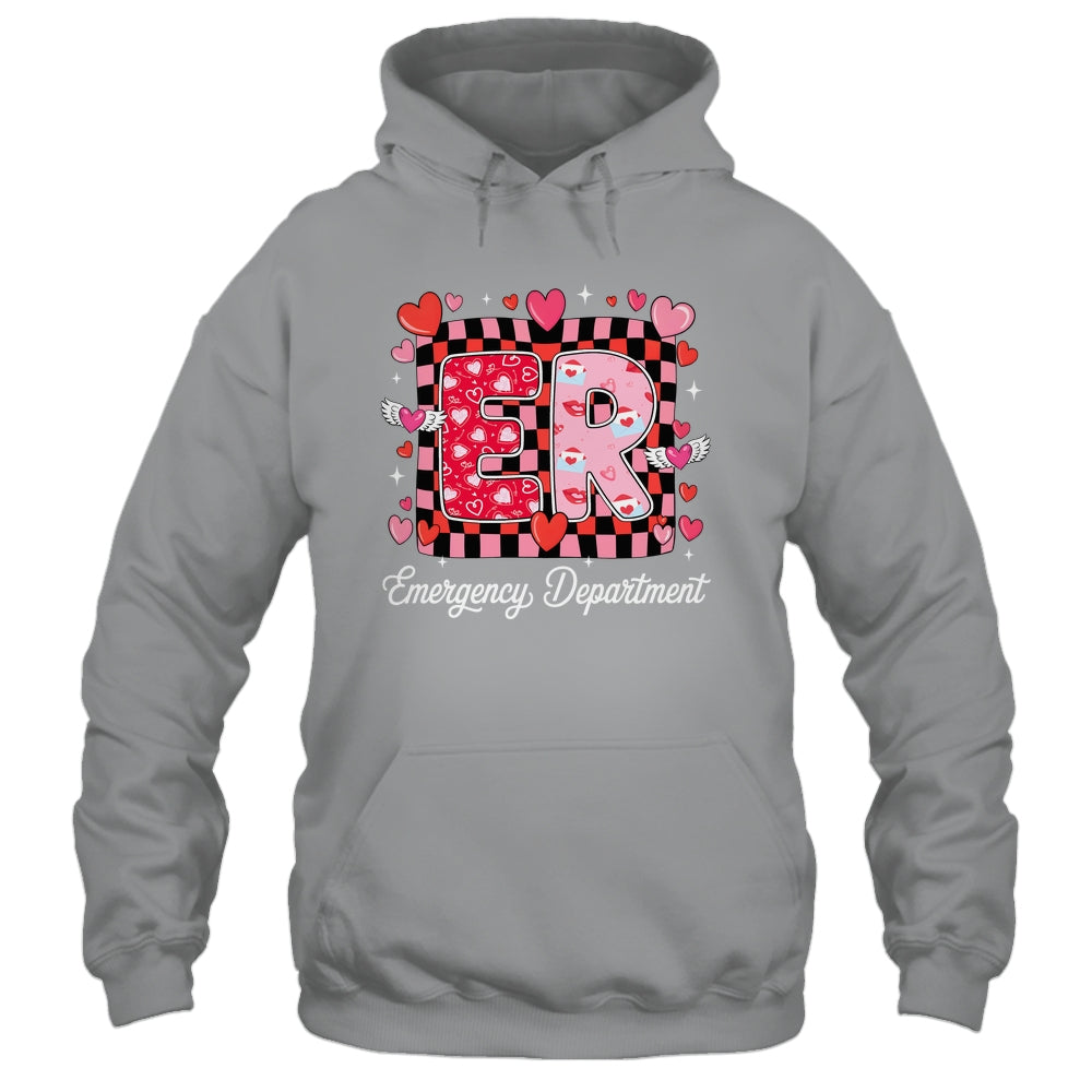 Cute Emergency Department Valentine ER Valentines Day Nurse Shirt & Tank Top | siriusteestore
