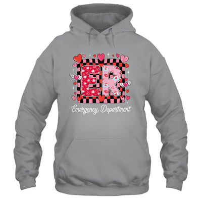Cute Emergency Department Valentine ER Valentines Day Nurse Shirt & Tank Top | siriusteestore