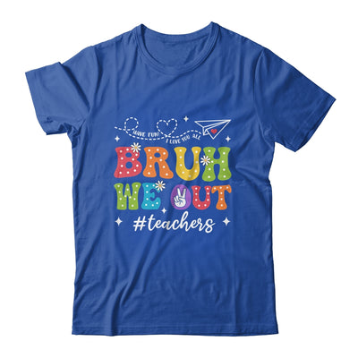 Cute End Of School Year Groovy Summer Bruh We Out Teacher Shirt & Tank Top | siriusteestore