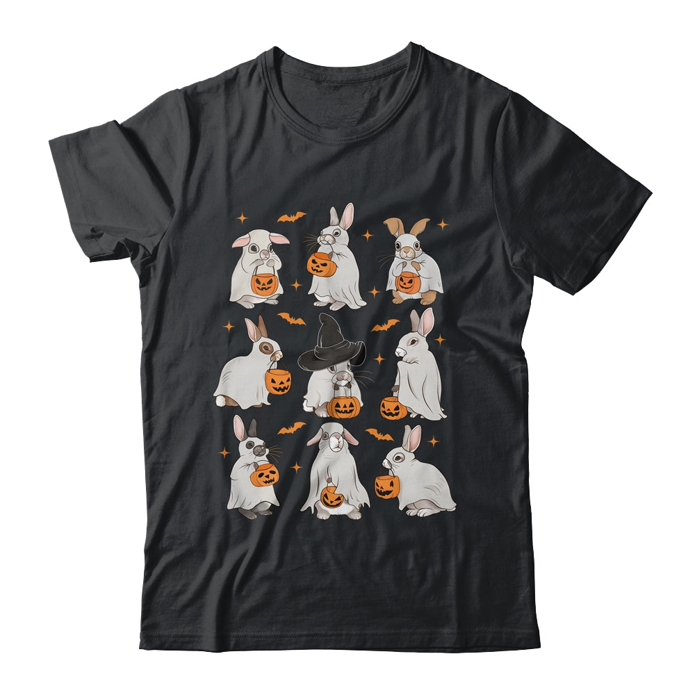 Cute Fall Bunny Ghost Costume Rabbit Lover Spooky Season Shirt & Sweatshirt | siriusteestore