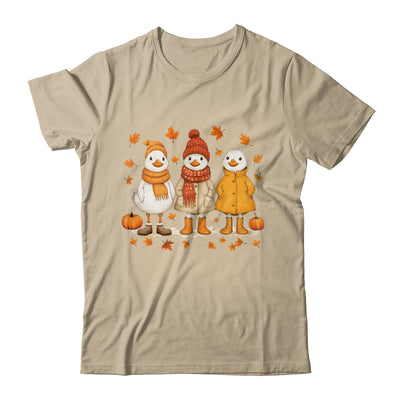 Cute Fall Goose Autumn Leaves Cozy Autumn Thanksgiving Shirt & Sweatshirt | siriusteestore