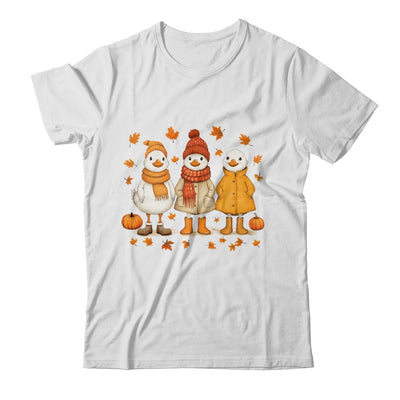 Cute Fall Goose Autumn Leaves Cozy Autumn Thanksgiving Shirt & Sweatshirt | siriusteestore