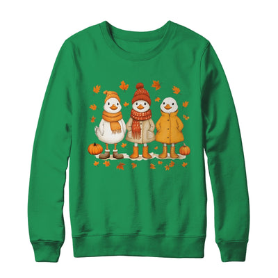 Cute Fall Goose Autumn Leaves Cozy Autumn Thanksgiving Shirt & Sweatshirt | siriusteestore