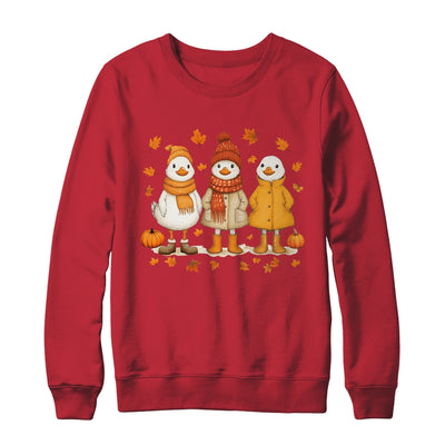 Cute Fall Goose Autumn Leaves Cozy Autumn Thanksgiving Shirt & Sweatshirt | siriusteestore