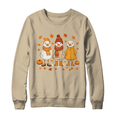 Cute Fall Goose Autumn Leaves Cozy Autumn Thanksgiving Shirt & Sweatshirt | siriusteestore