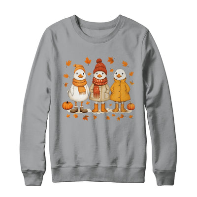 Cute Fall Goose Autumn Leaves Cozy Autumn Thanksgiving Shirt & Sweatshirt | siriusteestore