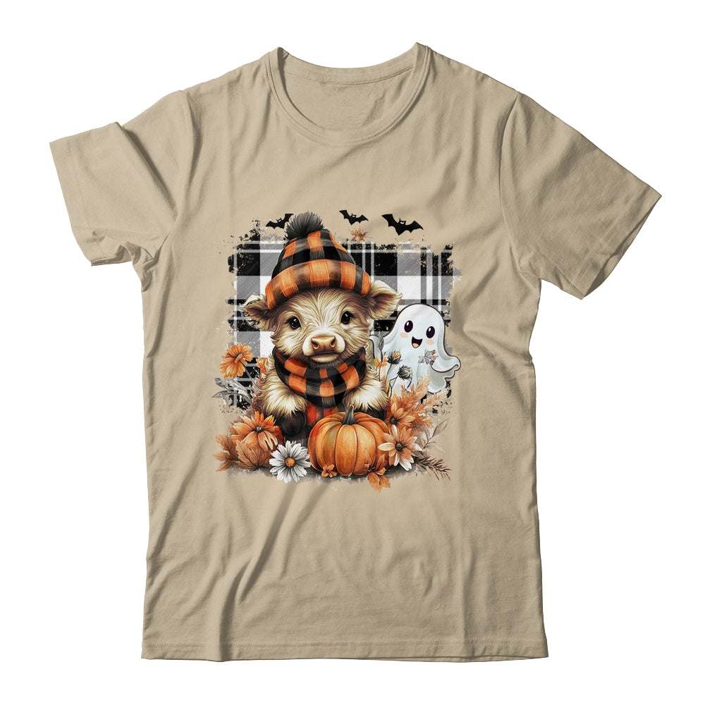 Cute Fall Highland Cow Ghost Spooky Season Autumn Halloween Shirt & Sweatshirt | siriusteestore