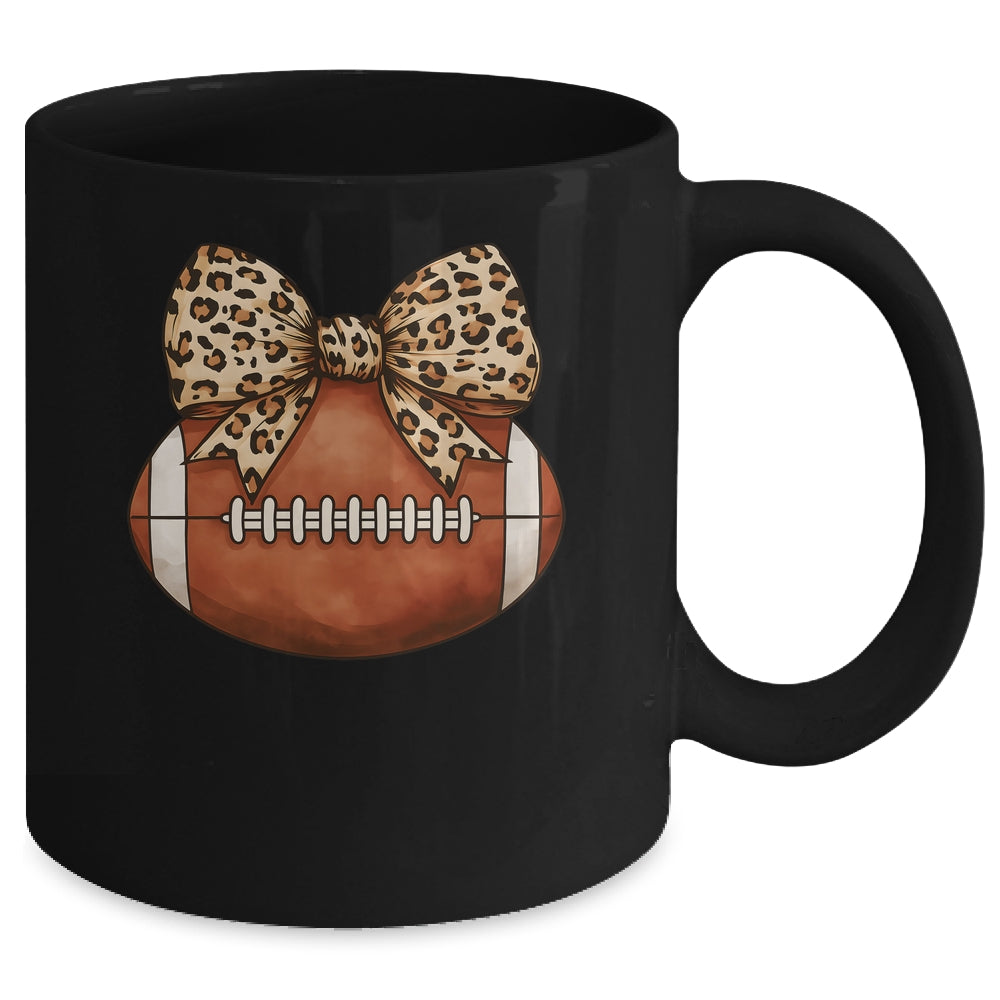Cute Football Coquette Bow Cute Football Mom Women Girl Mug | siriusteestore