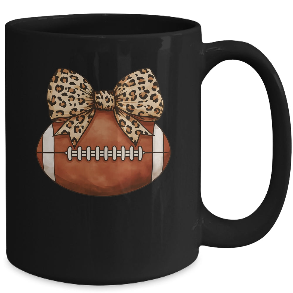 Cute Football Coquette Bow Cute Football Mom Women Girl Mug | siriusteestore