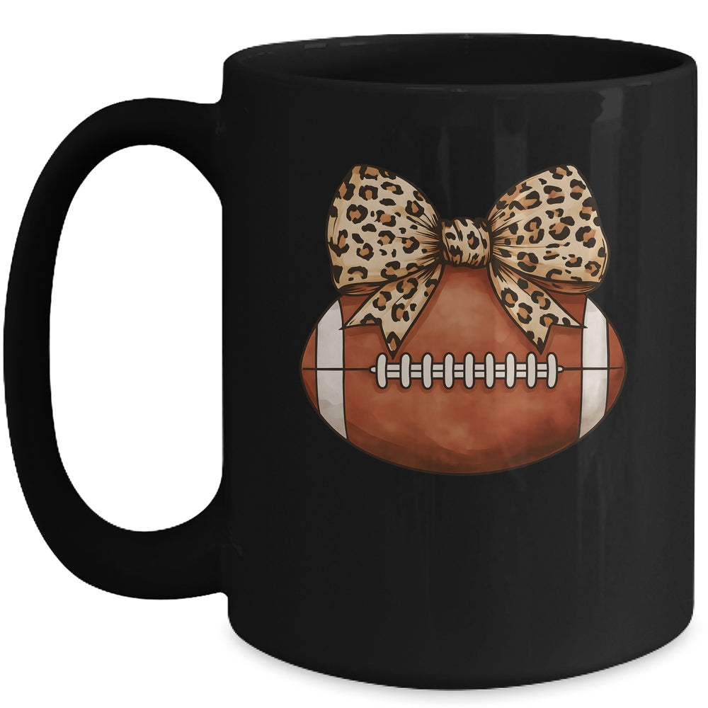 Cute Football Coquette Bow Cute Football Mom Women Girl Mug | siriusteestore
