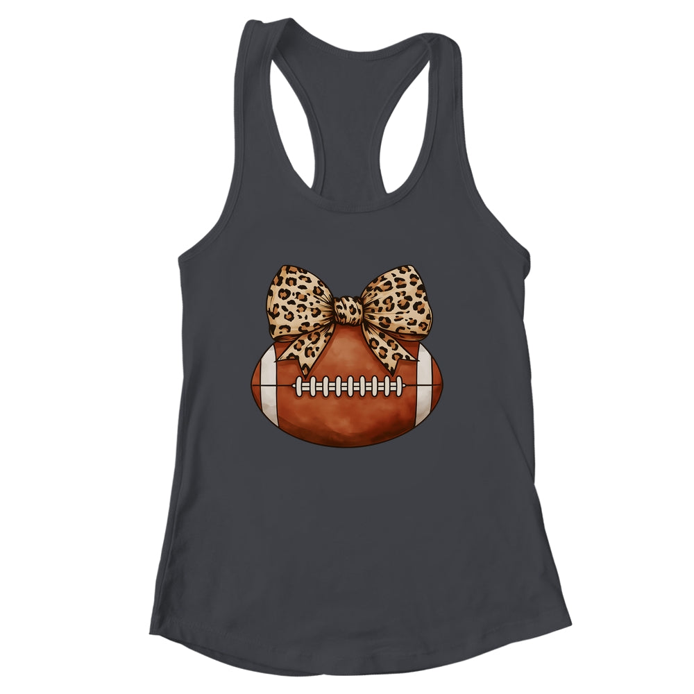 Cute Football Coquette Bow Cute Football Mom Women Girl Shirt & Tank Top | siriusteestore