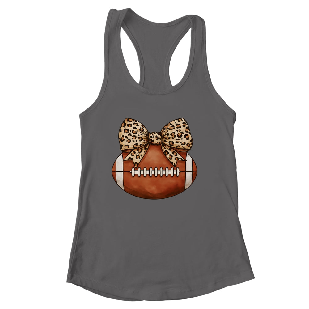 Cute Football Coquette Bow Cute Football Mom Women Girl Shirt & Tank Top | siriusteestore
