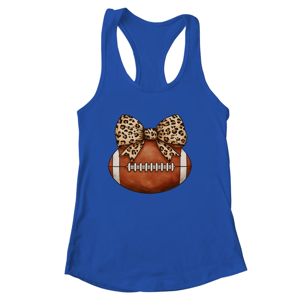 Cute Football Coquette Bow Cute Football Mom Women Girl Shirt & Tank Top | siriusteestore